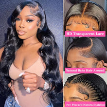 Load image into Gallery viewer, Cynosure 13X4 HD Transparent Lace Front Human Hair Wigs PrePlucked Brazilian Body Wave Lace Frontal Wig With Baby Hair For Women