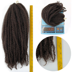 Synthetic Marley Braids Curly Afro Soft Hair Braids for Kid Red Grey Brown Golden Crochet Braiding Hair Extension