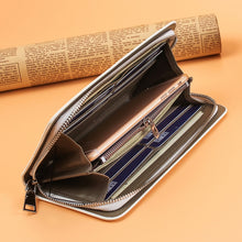 Load image into Gallery viewer, 2020 Fashion Unisex Long Leather Wallet Large Design Wallet Solid Color Casual Long Wallet Clutch Bag Card Holder Coin Bag 5 Color