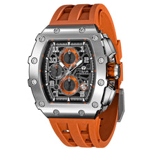 Load image into Gallery viewer, TSAR BOMBA Mens Watch Top Brand Luxury Tonneau Clock 50M Waterproof Stainless Steel Wristwatch Sport Chronograph Watch for Men