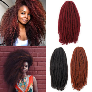 Marley Braids Crochet hair Curly Afro spring twist Soft Red Grey Synthetic Kanekalo Braids Crochet Braiding Hair Extension