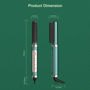 Electric Hair Straightener Hot Comb Brush Negative Ion Heating Hair Straightener Curler Brush Fast Heating Hair Styles Tools