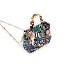 Load image into Gallery viewer, Casual Pure Color Chain Handbag Purse Women PU Leather Snake Pattern PU Silk Scarf Shoulder Bag Casual Crossbody Bags