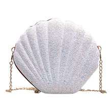 Load image into Gallery viewer, AIZHIYI Fashion Chain Sequined Shoulder Bag For Women Pu Leather Handbags Cute Shell Shape Purse Mini Summer Bag bolsa feminina