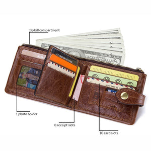 CONTACT&#39;S genuine leather wallet for men card holder men&#39;s short wallet casual purse small walet carteira masculina mens cuzdan