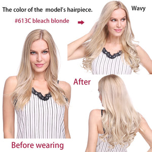 BENEHAIR Synthetic Invisible Wire No Clips In Hair Extensions Secret Fish Line Hairpieces Hair Extensions Fake Hair For Women