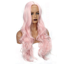 Load image into Gallery viewer, Synthetic Long Curly Hair Mid-centred Powdery White Long Curly Hair  Real Natural Comfortable And Silk Wig Cosplay Wig