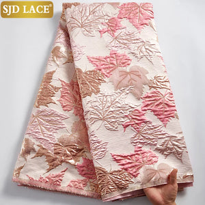 SJD LACE 2024 Latest French Brocade Lace Fabric High Quality African Lace Fabric Embroidery Jacquard Tissue For Wedding SewA2100