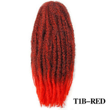 Load image into Gallery viewer, Marley Braids Crochet hair Curly Afro spring twist Soft Red Grey Synthetic Kanekalo Braids Crochet Braiding Hair Extension