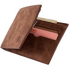 Load image into Gallery viewer, 2021 New Men Wallets Small Money Purses Wallets New Design Dollar Price Top Men Thin Wallet With Coin Bag Zipper Wallet