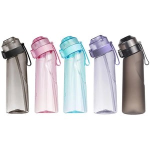 650ML Air Flavored Water Bottle with Straw Outdoor Camping Sport Water Bottle Scent Up Water Cup for Men Women Drinking Bottles