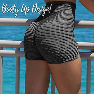 KIWI RATA Women Scrunch Booty Yoga Shorts High Waist Tummy Control Ruched Butt Push Up Fitness Gym Workout Activewear