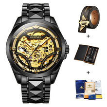 Load image into Gallery viewer, OUPINKE Genuine Men Watch Gold Business Luxury Top Brand Waterproof Luminous Sapphire Mirror Automatic Mechanical Watch For Men