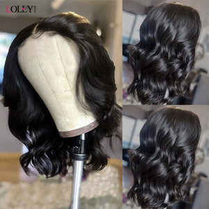 Lolly Short Bob Wigs Human Hair Wigs for Women Body Wave Lace Front Wig 10-16 inch Cheap Closure Bob Wig Side Part Bob Wig