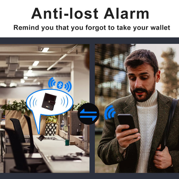 Smart Anti-lost Wallet Tracker  Genuine Leather Men wallets Soft Bluetooth-compatible Leather Purse Male Luxury Men&#39;s Wallet