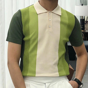 2022 Summer Mens Polo Shirt Short Sleeve Polo Business T Shirt High Quality Men&#39;s Polo Shirt Streetwear Casual Knit Shirt