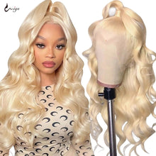 Load image into Gallery viewer, 30 32 34 inch 613 Lace Frontal Wig Long Body Wave Lace Front Wig 13x4 Glueless Honey Blonde Lace Front Human Hair Wigs For Women