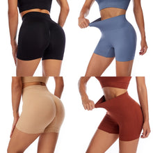 Load image into Gallery viewer, High Waist Yoga Sport Shorts Hip Push Up Women Plain Soft Nylon Fitness Running Shorts Slim Fit Tummy Control Workout Gym Shorts