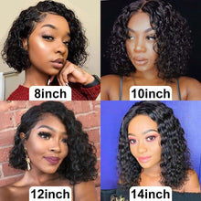 Load image into Gallery viewer, Celie Short Glueless Water Wave Bob Wig Perruque Cheveux Humain Bob Wigs For Women Human Hair 4x4 Closure Wig Glueless Bob Wig