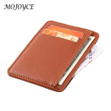 Load image into Gallery viewer, Casual Men PU Litchee Pattern Card Holder Vintage Women Solid Color Mini Wallets