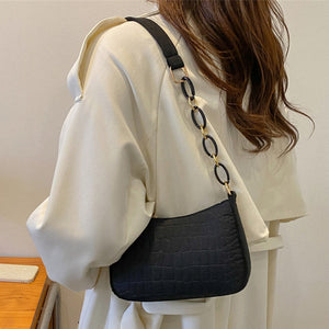 Retro Felt Shoulder Bags for Women Designer 2023 Trend Chain Armpit Bag Female Crescent Saddle Bag Small Tote Bag Handbags Purse