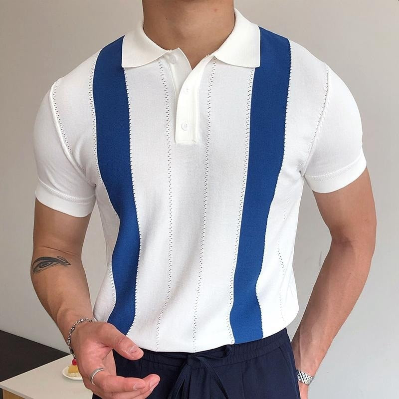 2022 Summer Mens Polo Shirt Short Sleeve Polo Business T Shirt High Quality Men's Polo Shirt Streetwear Casual Knit Shirt