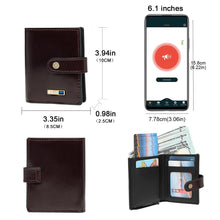 Load image into Gallery viewer, Smart Anti-lost Wallet Tracker  Genuine Leather Men wallets Soft Bluetooth-compatible Leather Purse Male Luxury Men&#39;s Wallet