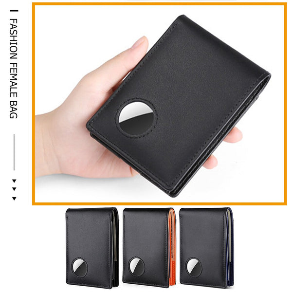 Genuine Leather Men‘s Wallet Credit Card Holder Anti-theft Blocking Zipper Pocket Men Bag Multi-card Fashion Female Wallet Purse