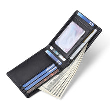 Load image into Gallery viewer, Genuine Leather Men‘s Wallet Credit Card Holder Anti-theft Blocking Zipper Pocket Men Bag Multi-card Fashion Female Wallet Purse