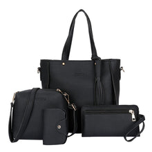 Load image into Gallery viewer, 4Pcs Fashion Women Bag Set Weaven PU Soft Handbag Should Bag for Women 2022 Hit Trend Handbags Purses Crossbody Bag