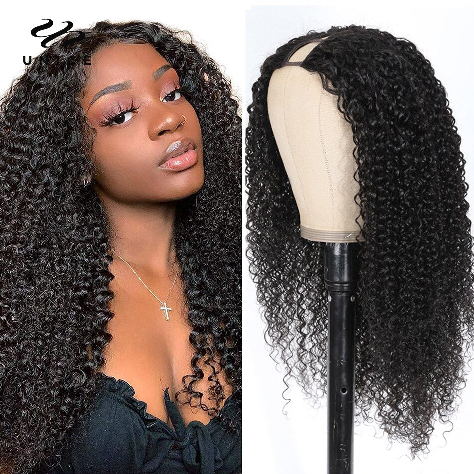 Unice Hair U PART WIG HUMAN HAIR Curly Wigs Affordable Glueless Wig Wear Your REAL SCALP V Part Wig AlwaysAmeera Same Style