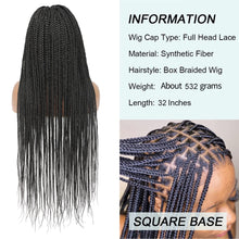 Load image into Gallery viewer, X-TRESS 32&quot; Full Lace Front Box Braided Synthetic Wigs Knotless Cornrow Braids Black Lace Frontal Wigs With Baby Hair for Women