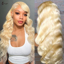 Load image into Gallery viewer, 30 32 34 inch 613 Lace Frontal Wig Long Body Wave Lace Front Wig 13x4 Glueless Honey Blonde Lace Front Human Hair Wigs For Women