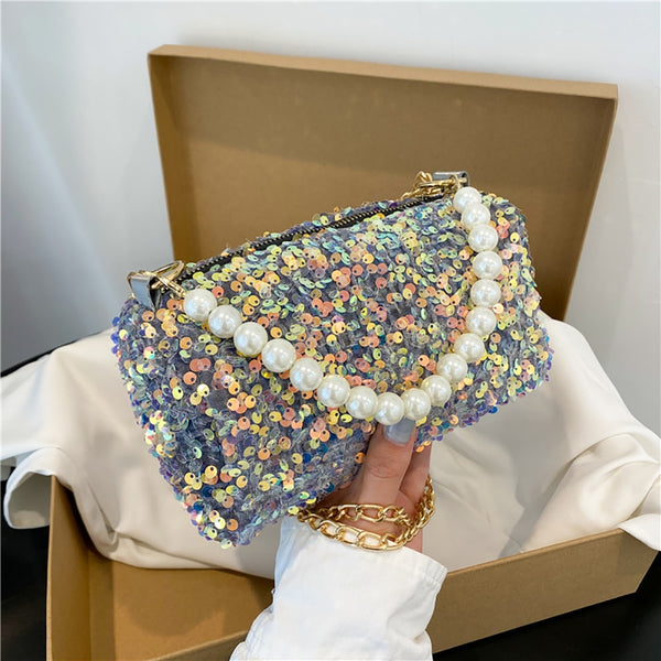 Fashion Shoulder Bags For Wowen Glitter Sequin Handbags Luxury Sparkling Evening Clutch Bag Party Wallet Ladies Tote Purse