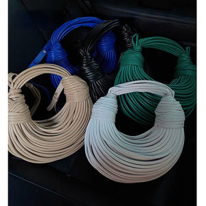 Handbags for Women 2023 New in Gold Luxury Designer Brand Handwoven Noodle Bags Rope Knotted Pulled Hobo Silver Evening Clutch
