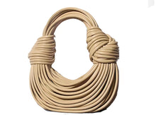 Load image into Gallery viewer, Handbags for Women 2023 New in Gold Luxury Designer Brand Handwoven Noodle Bags Rope Knotted Pulled Hobo Silver Evening Clutch